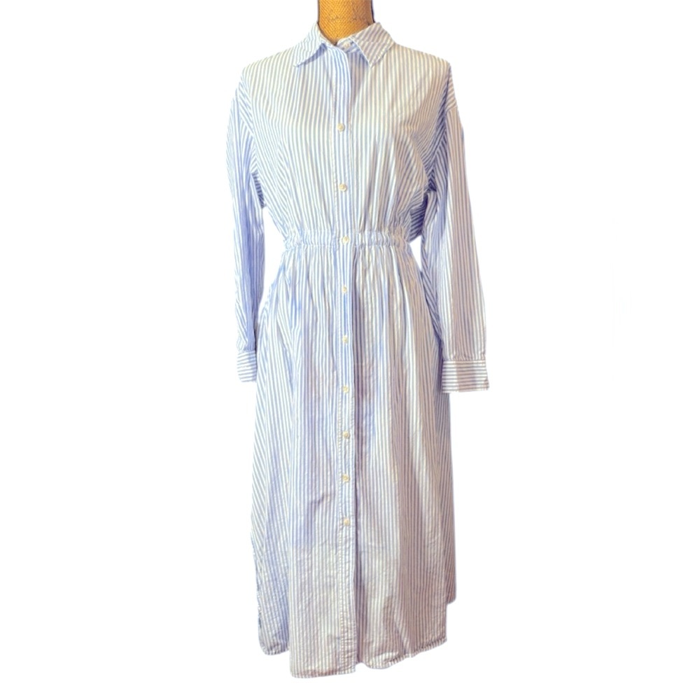 Universal Thread button up maxi dress blue & white striped Women’s medium | xx1